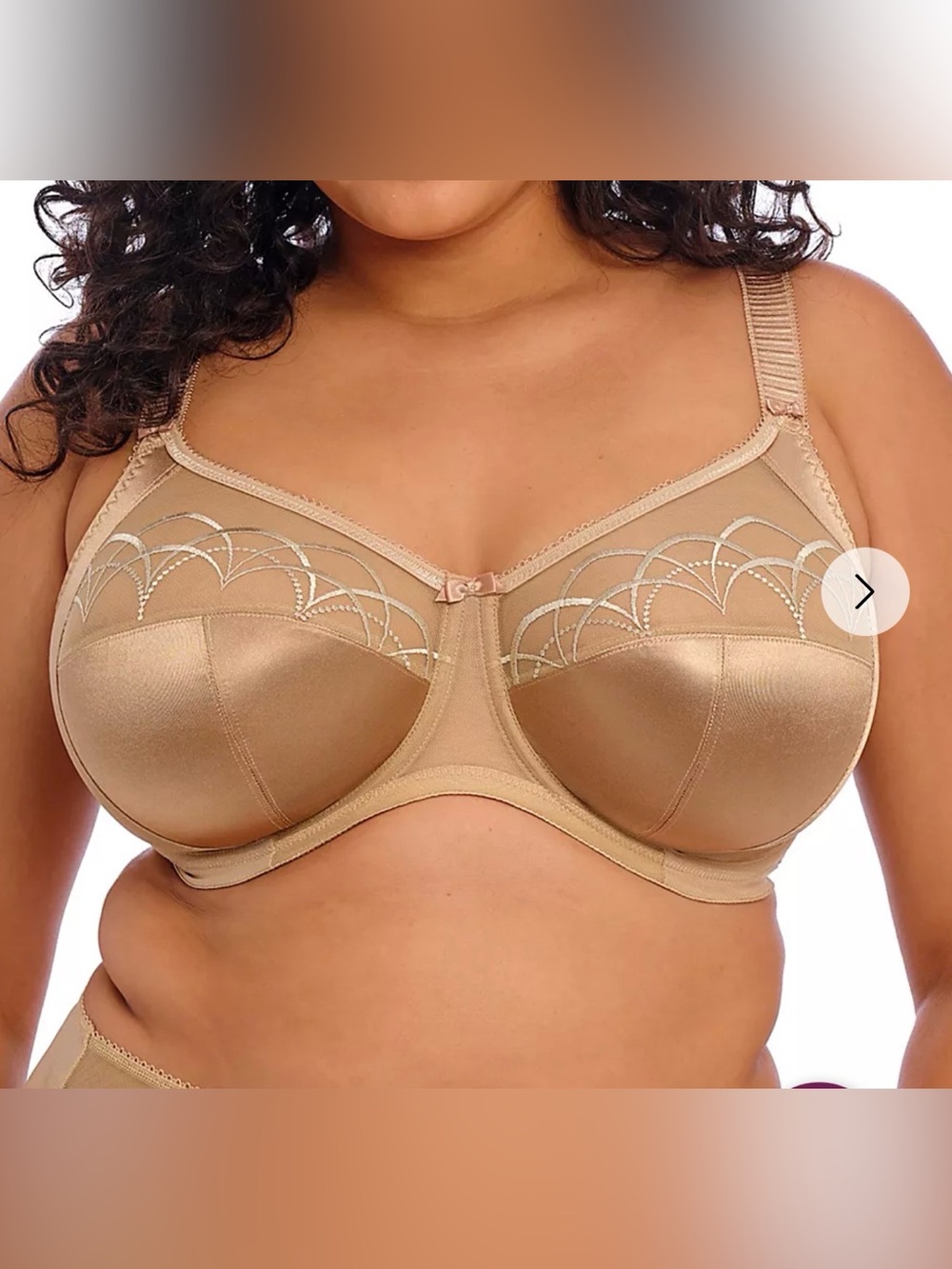 Elomi Cate Underwire Full cup banded bra nude color size 38DDDUS NWT